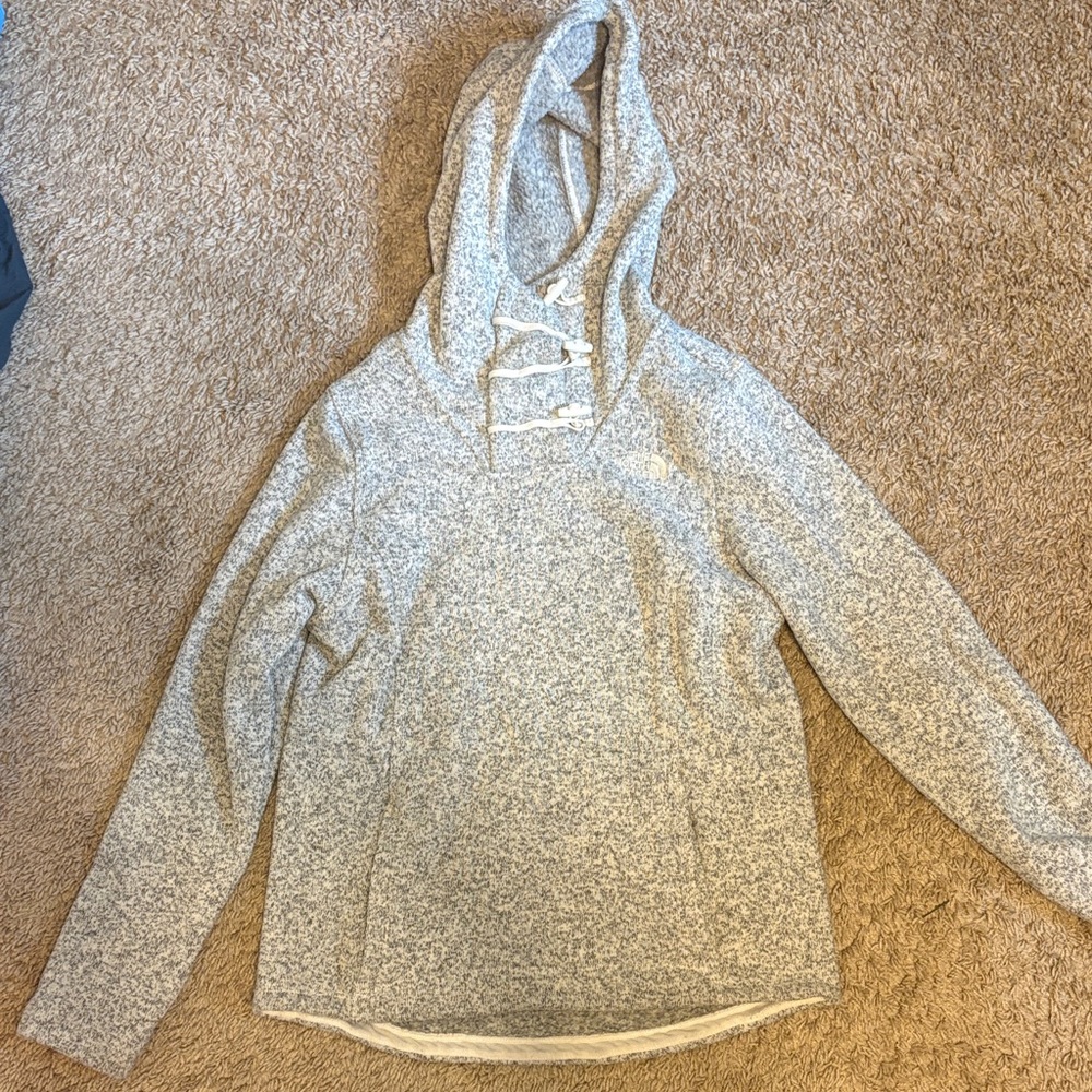 The North Face Light Gray Hooded Sweatshirt